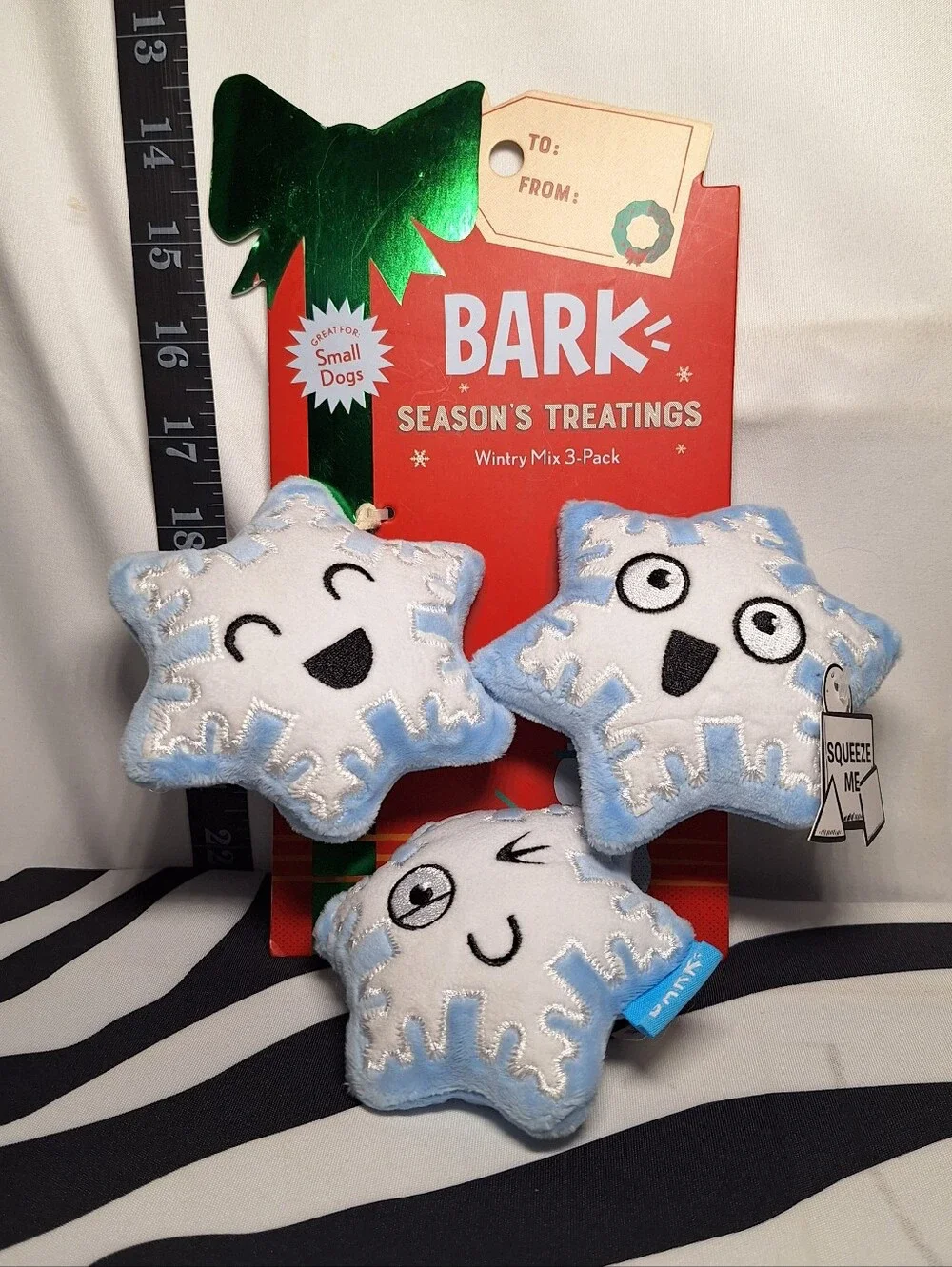 NWT Bark Wintry Mix 3 Pack Dog Toy S